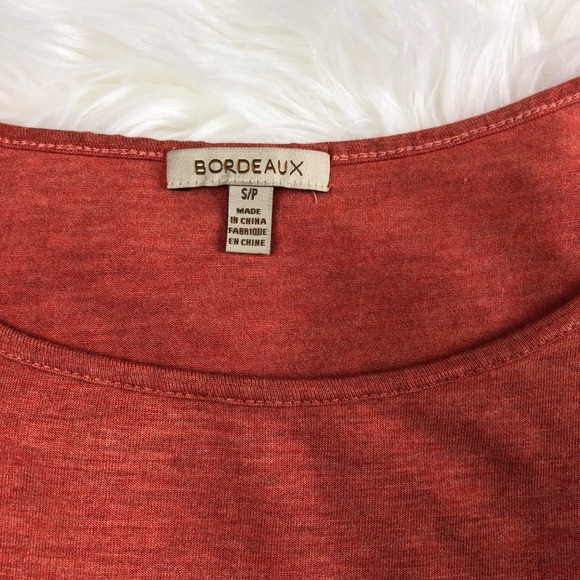 Anthro Bordeaux | Orange Asymmetrical Swing Tunic - Picture 5 of 8